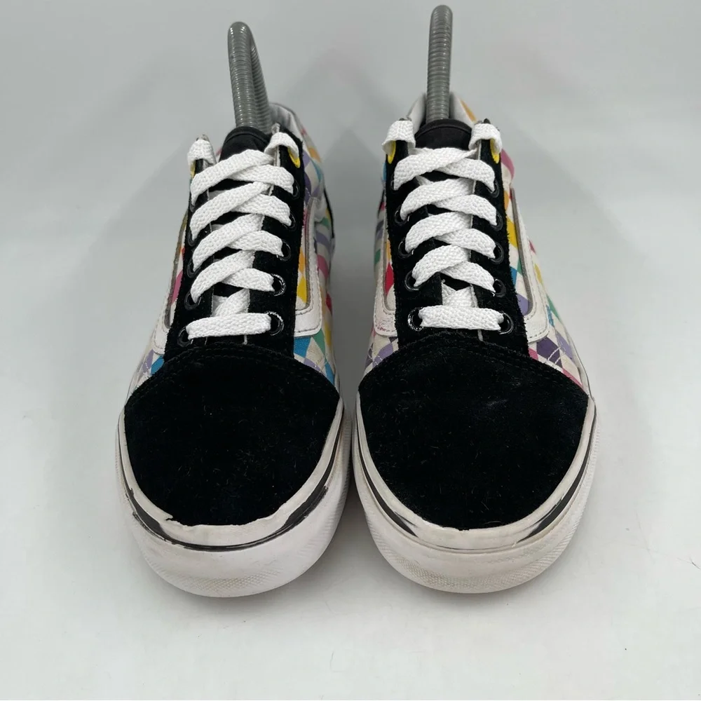 Van’s Women’s Multicolor Checkerboard Classic Canvas Lace-Up Shoes - Size 6